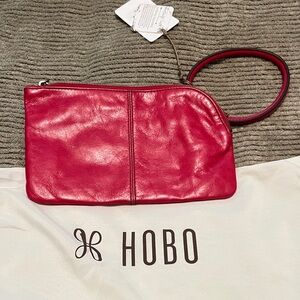 HOBO Vibrant Red Leather Clutch
